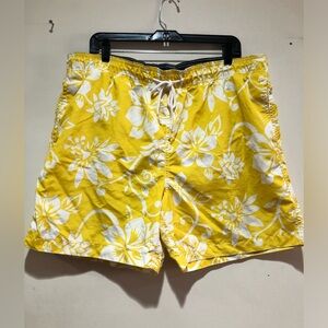 Old Navy Mens Swim Shorts Size XL Hawaiian Print Swim Trunk Surf Board Beach